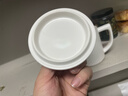 潔雅杰陶瓷馬克杯帶蓋450ml咖啡牛奶早餐杯辦公水杯子男女茶杯白色 曬單實(shí)拍圖