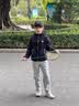 moodytiger兒童長褲抓絨保暖冬男童褲子透氣彈力簡約女童運(yùn)動(dòng)褲 炭黑色 130 曬單實(shí)拍圖