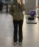 F426【趙露思同款】25年冬季新款美式復古連帽毛領(lǐng)派克服 軍綠色 S 曬單實(shí)拍圖