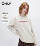 ONLY2025秋季新款簡(jiǎn)約舒適百搭撞色字母印花長(cháng)袖T恤女|125102004 C40風(fēng)鈴灰色 M (165) 84A 曬單實(shí)拍圖