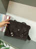 Reessy奢侈品高端女包大容量單肩包2026新款磨砂郵差包通勤復古斜挎包 烏木咖(禮盒包裝) 曬單實(shí)拍圖
