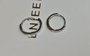 Lnieer999足銀耳環(huán)女款圈圈高級感ins風(fēng)耳骨釘睡覺(jué)免摘養耳洞銀耳圈耳飾 999足銀 12mm耳圈一對[適合耳垂] 曬單實(shí)拍圖