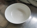 晟普（shengpu） 唐山骨瓷碗大號家用大飯碗泡面碗陶瓷餐具大碗湯碗面碗沙拉碗 7英寸反口面碗(直徑19cm，高7cm 曬單實(shí)拍圖