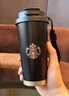 星巴克杯子雙飲口水杯保溫杯吸管杯美式咖啡杯禮盒教師節禮物伴手禮 520ml黑金女神 曬單實(shí)拍圖
