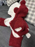 阿莫爾狗狗衣服秋冬季保暖加厚小熊棉衣小型犬泰迪比熊雪納瑞貓咪四腳衣 紅色熊頭 XS 曬單實(shí)拍圖