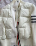 鴨鴨（YAYA）【90+系列】輕薄羽絨服女小眾針織拼接鴨絨小個(gè)子短款保暖外套XB 米色 L 曬單實(shí)拍圖
