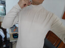 真維斯羊毛打底衫男雙面絨半高領(lǐng)保暖秋衣男士秋冬新款內搭加厚長(cháng)袖t恤 【半高領(lǐng)羊毛蠶絲】淺米(純色) L (175) (收藏加購優(yōu)先發(fā)) 曬單實(shí)拍圖