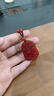 施華索尼亞馬年天然紅瑪瑙十二生肖鼠牛兔龍馬羊猴雞狗豬吊墜項鏈男女飾品 生肖牛紅色掛繩 曬單實(shí)拍圖