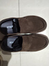 星期六男鞋頭層牛皮復古風(fēng)厚底套腳休閑鞋男舒適輕便板鞋 棕色 40 曬單實(shí)拍圖