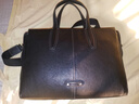 皮爾卡丹公文包男士手提包真皮電腦包高端商務(wù)輕奢出差通勤實(shí)用生日禮物 黑色-頭層牛皮【可裝16寸電腦】 橫款 曬單實(shí)拍圖