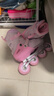 滑步輪滑鞋兒童3-6-12歲溜冰鞋女童旱冰鞋滑輪鞋全閃套裝送禮直排輪 曬單實(shí)拍圖