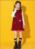 兜兜王國女童毛呢裙子秋冬款兒童生日禮服裙洋氣時(shí)髦連衣裙潮好看加厚裙子 酒紅色 【連衣裙+白色打底衫】 150 曬單實(shí)拍圖