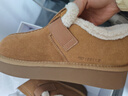 百麗（Belle）復古厚底增高勃肯鞋女2025冬新商場(chǎng)款加毛保暖毛單鞋E6D1DDM5 棕色 34 (220mm) 曬單實(shí)拍圖