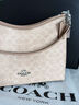蔻馳（COACH）經(jīng)典老花大號女包LAUREL31女士C紋印花單肩斜挎手提包腋下流浪包 CV975SVPWH 曬單實(shí)拍圖