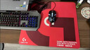 羅技（G）鼠標墊超大加厚男生電競游戲FPS細面滑墊鍵盤(pán)墊電腦桌面 羅技熾紅 m碼285*320mm厚度6毫米 曬單實(shí)拍圖