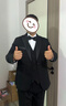 啄木鳥(niǎo)大碼西裝男士套裝加肥加大胖子商務(wù)正裝西服外套結婚禮服職業(yè)裝秋 二扣大碼紳士黑色【單上衣+領(lǐng)帶】 XL /175 建議120-140斤 曬單實(shí)拍圖