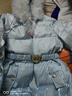 媛媛公主女童中長(cháng)款羽絨服冬款加厚兒童網(wǎng)紗領(lǐng)連帽保暖外套白鴨絨中大童裝 曬單實(shí)拍圖