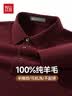 紅豆[精仿可機洗]100%純羊毛衫男士秋冬季翻領毛衣男士套頭打底針織衫 曬單實拍圖