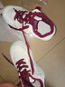 回力四季【廠(chǎng)牌】真軟皮8cm厚底小白鞋女加絨春秋增高松糕鞋運動(dòng) 酒紅色【單里】 【升級款專(zhuān)柜版】 36 【標準尺碼】 曬單實(shí)拍圖