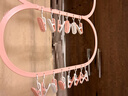 希維思（SIVASS）多夾子兒童衣架嬰兒寶寶掛衣架多功能襪子晾曬架家用衣柜收納神器 櫻花粉四層28夾【收納晾曬一體】 曬單實(shí)拍圖