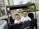EVANGELINE雙胞胎嬰兒推車(chē)bebepram兩座兒童戶(hù)外可全躺露營(yíng)嬰兒車(chē)二胎嬰兒車(chē) 炫耀黑 曬單實(shí)拍圖