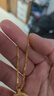 周大福 肖邦鏈黃金素鏈項鏈(工費360)45cm 約6.6g EOF1129禮物 曬單實(shí)拍圖