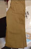 杰雷諾美式重磅復古伐木褲男春秋款寬松直筒cleanfit做舊休閑工裝褲子男 卡其【100%棉】 2XL 適合180-200斤 曬單實(shí)拍圖