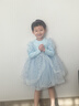 G.duck小黃鴨愛(ài)莎公主裙女童連衣裙秋裝2025新款兒童艾莎裙子女寶寶紗裙 藍色 110 建議4~5歲【100-110cm】cm 曬單實(shí)拍圖