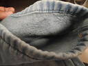 啄木鳥(niǎo)（TUCANO）牛仔褲男加絨褲子男款冬季寬松直筒闊腿高端保暖休閑褲男 淺灰 XL 曬單實(shí)拍圖