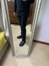 羅蒙（ROMON）牛仔褲男秋冬季休閑褲男士彈力修身小腳褲子男褲 黑色加絨 33 曬單實(shí)拍圖