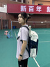 Reebok銳步羽毛球包男戶(hù)外雙肩包專(zhuān)業(yè)網(wǎng)球訓練背包女球拍運動(dòng)包 藍白色 曬單實(shí)拍圖