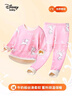 迪士尼寶寶（Disney Baby）童裝兒童保暖內衣男女童加絨套裝中小童冬季加厚睡衣 粉色 110 曬單實(shí)拍圖