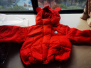 迪士尼兒童羽絨服女2026冬季新款童裝男女童紅色外套大童拜年服加厚衣服 曬單實(shí)拍圖