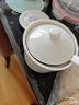京東京造 燉盅 陶瓷湯碗蒸蛋燕窩輔食碗家用帶蓋贈勺子純白460ml 曬單實(shí)拍圖