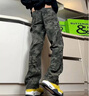 MON-LIST牛仔褲男士秋季直筒寬松美式高街伐木工裝褲子MLK13迷彩軍綠2XL 曬單實(shí)拍圖