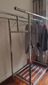 堡屋不銹鋼晾衣架落地室外陽(yáng)臺家用可移動(dòng)加厚涼衣桿防風(fēng)曬被神器 不銹鋼晾衣架落地三桿【升級特粗材質(zhì)+輪+置物架】 曬單實(shí)拍圖