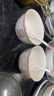 釉下彩可愛(ài)卡通碗碟套裝家用高顏值陶瓷碗筷盤(pán)餐具 2碗2勺 4件套 曬單實(shí)拍圖