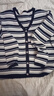 春秋女裝針織衫短款開(kāi)衫毛衣外套女韓版外搭上衣條紋顯瘦2025新款 1095黑色 XL 【建議121斤-135斤】 曬單實(shí)拍圖