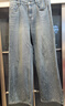 MO&Co.牛仔褲2025秋新品燙鉆鉚釘懷舊灰度淺藍棉質(zhì)闊腿褲M(mǎn)BE3JEN012 牛仔藍色 M 27 曬單實(shí)拍圖