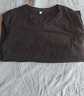 啄木鳥(niǎo)純棉v領(lǐng)打底衫女正肩寬松顯瘦內搭長(cháng)袖t恤百搭純色上衣 黑色 L 曬單實(shí)拍圖