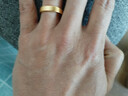 越南沙金古法素戒傳承男士食指素圈戒指感彩金時(shí)尚指環(huán)小指個(gè)性 美碼8號(120-140斤) 曬單實(shí)拍圖