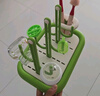 taoqibaby嬰兒奶瓶瀝水架硅膠奶嘴刷清洗刷杯架晾干置物架洗奶瓶刷子套裝 曬單實(shí)拍圖