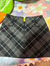 伊芙麗（eifini）伊芙麗高質(zhì)感簡(jiǎn)約時(shí)髦顯瘦小A格紋短裙2025年秋季新款休閑裙子 灰色 短款 L 曬單實(shí)拍圖