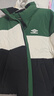 茵寶（Umbro）官方運動(dòng)羽絨服鴨絨加厚冬季復古保暖條紋立領(lǐng)外套短款 暗夜綠 XL 充絨量：195 曬單實(shí)拍圖