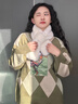 莘晨純色毛毛圍巾女冬季柔軟韓版可愛(ài)少女毛絨圍脖保暖ins仿兔毛毛領(lǐng) 米白色 曬單實(shí)拍圖