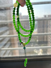 妗綺新疆和田玉碧玉手串女士款菠菜綠108顆多圈玉石手鏈新款精致 生肖羊/猴(大日如來(lái)) 曬單實(shí)拍圖