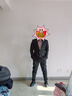 羅蒙高端休閑西服套裝男士潮流修身小西裝外套商務(wù)結婚伴郎禮服青年 黑色【單西】 2XL (建議拍大一碼版型修身) 曬單實(shí)拍圖