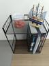 伊思家可移動(dòng)書(shū)包架桌下置物筐家用放存書(shū)桌收納神器帶輪小推車(chē)書(shū)架收納 黑色兩層大號【移動(dòng)款】 曬單實(shí)拍圖