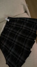 MO&Co.【秦嵐同款】裙褲2025冬新品智性學(xué)院格紋壓褶A字短裙MBE4SOTT05 灰黑格 S /160 曬單實(shí)拍圖