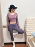木林森瑜伽服運動(dòng)套裝女秋冬長(cháng)袖透氣速干女士健身普拉提訓練服帶胸墊 曬單實(shí)拍圖